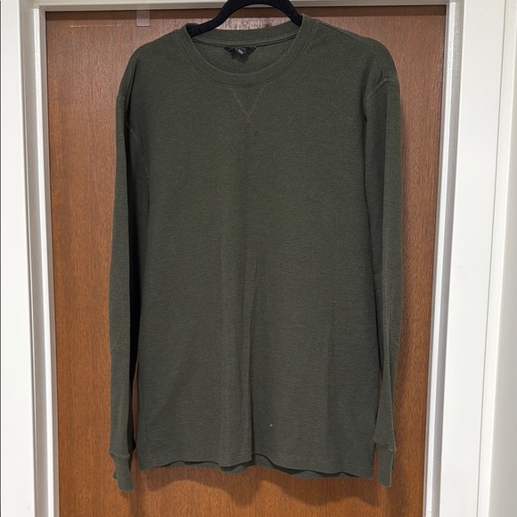 Men's Olive Green Long Sleeve Shirt - Picture 1 of 4
